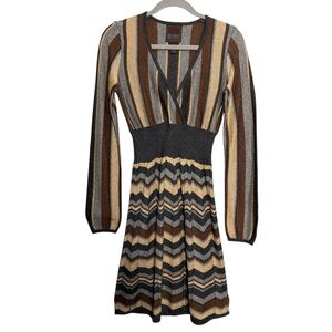 Even Design History Silk Cashmere Knit Dress Size S Retro Mod Minimalist